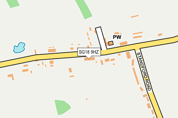 SG18 9HZ map - OS OpenMap – Local (Ordnance Survey) SG18 9HZ map - OS OpenMap – Local (Ordnance Survey)