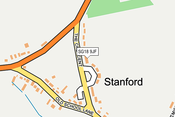 SG18 9JF map - OS OpenMap – Local (Ordnance Survey) SG18 9JF map - OS OpenMap – Local (Ordnance Survey)