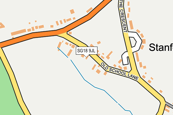 SG18 9JL map - OS OpenMap – Local (Ordnance Survey) SG18 9JL map - OS OpenMap – Local (Ordnance Survey)