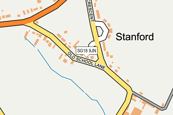SG18 9JN map - OS OpenMap – Local (Ordnance Survey)