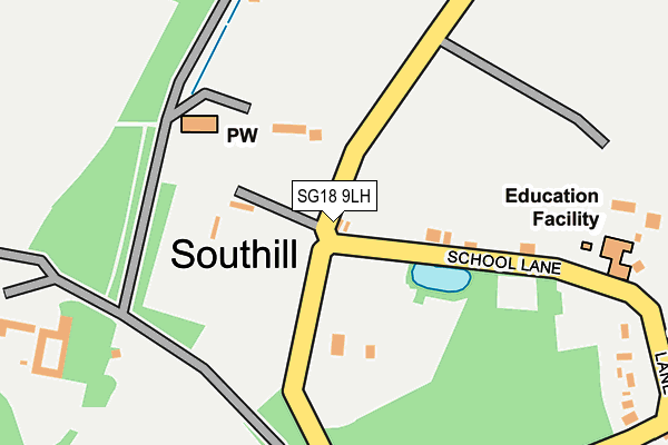 SG18 9LH map - OS OpenMap – Local (Ordnance Survey) SG18 9LH map - OS OpenMap – Local (Ordnance Survey)