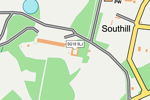 SG18 9LJ map - OS OpenMap – Local (Ordnance Survey)