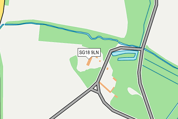 SG18 9LN map - OS OpenMap – Local (Ordnance Survey) SG18 9LN map - OS OpenMap – Local (Ordnance Survey)
