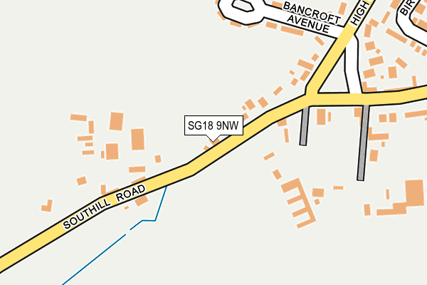 SG18 9NW map - OS OpenMap – Local (Ordnance Survey) SG18 9NW map - OS OpenMap – Local (Ordnance Survey)