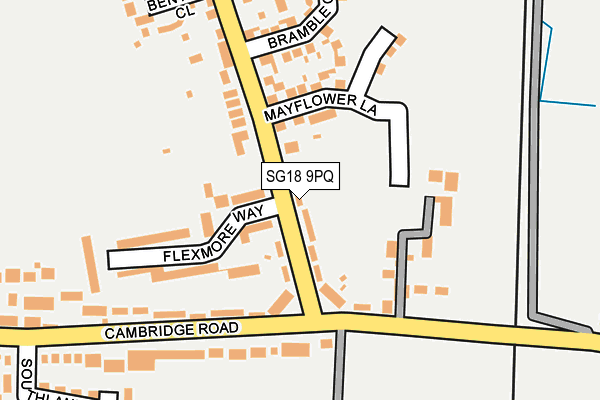 SG18 9PQ map - OS OpenMap – Local (Ordnance Survey) SG18 9PQ map - OS OpenMap – Local (Ordnance Survey)