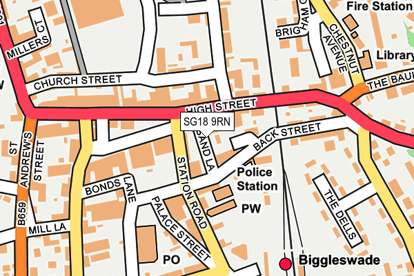 SG18 9RN map - OS OpenMap – Local (Ordnance Survey) SG18 9RN map - OS OpenMap – Local (Ordnance Survey)