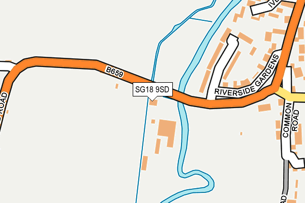 SG18 9SD map - OS OpenMap – Local (Ordnance Survey) SG18 9SD map - OS OpenMap – Local (Ordnance Survey)