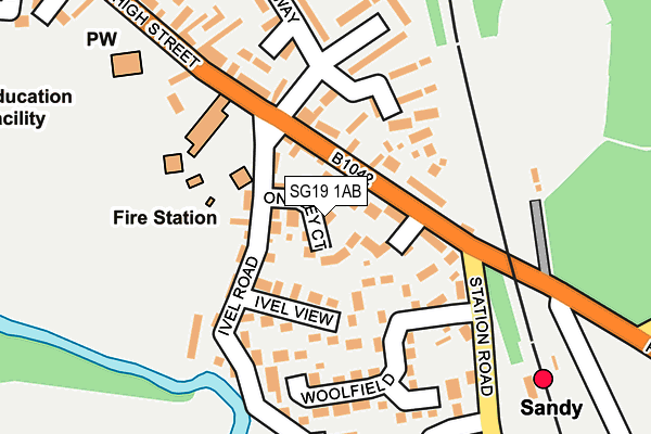 SG19 1AB map - OS OpenMap – Local (Ordnance Survey) SG19 1AB map - OS OpenMap – Local (Ordnance Survey)