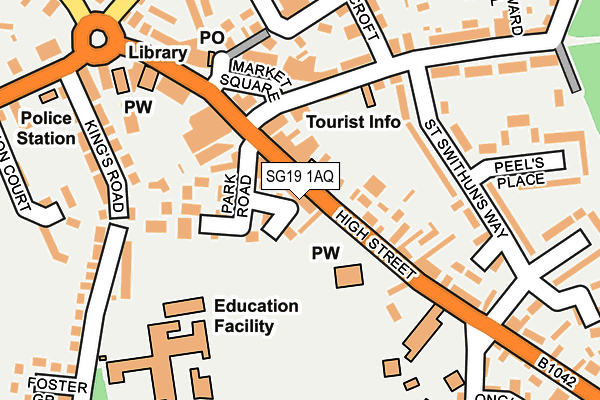 SG19 1AQ map - OS OpenMap – Local (Ordnance Survey) SG19 1AQ map - OS OpenMap – Local (Ordnance Survey)