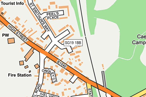 SG19 1BB map - OS OpenMap – Local (Ordnance Survey) SG19 1BB map - OS OpenMap – Local (Ordnance Survey)