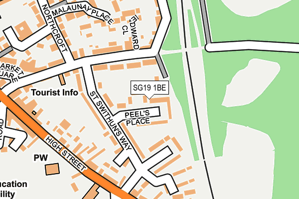 SG19 1BE map - OS OpenMap – Local (Ordnance Survey) SG19 1BE map - OS OpenMap – Local (Ordnance Survey)