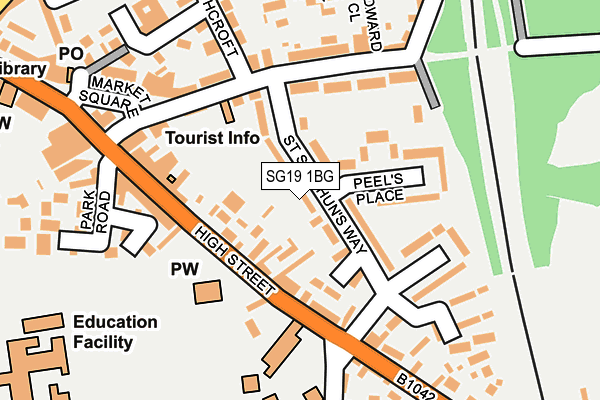SG19 1BG map - OS OpenMap – Local (Ordnance Survey)