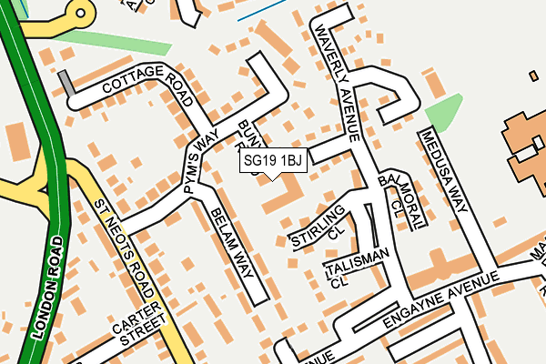 SG19 1BJ map - OS OpenMap – Local (Ordnance Survey) SG19 1BJ map - OS OpenMap – Local (Ordnance Survey)
