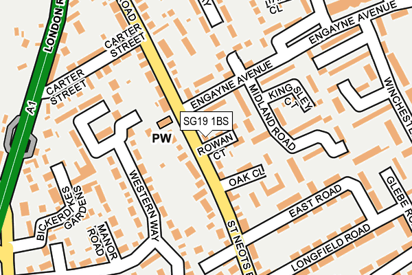 SG19 1BS map - OS OpenMap – Local (Ordnance Survey)