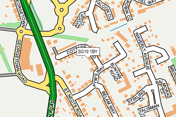 SG19 1BY map - OS OpenMap – Local (Ordnance Survey) SG19 1BY map - OS OpenMap – Local (Ordnance Survey)