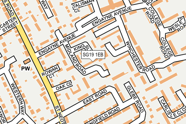 SG19 1EB map - OS OpenMap – Local (Ordnance Survey) SG19 1EB map - OS OpenMap – Local (Ordnance Survey)