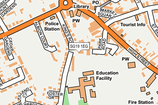 SG19 1EG map - OS OpenMap – Local (Ordnance Survey) SG19 1EG map - OS OpenMap – Local (Ordnance Survey)