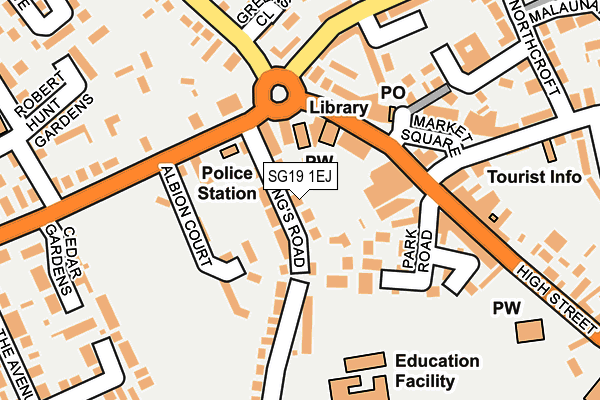SG19 1EJ map - OS OpenMap – Local (Ordnance Survey) SG19 1EJ map - OS OpenMap – Local (Ordnance Survey)