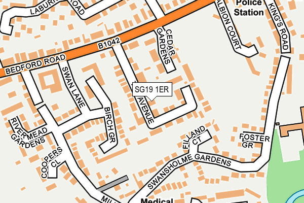 SG19 1ER map - OS OpenMap – Local (Ordnance Survey) SG19 1ER map - OS OpenMap – Local (Ordnance Survey)