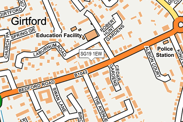 SG19 1EW map - OS OpenMap – Local (Ordnance Survey) SG19 1EW map - OS OpenMap – Local (Ordnance Survey)