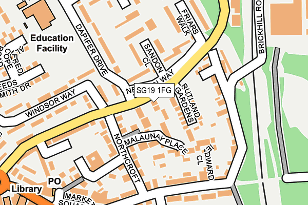 SG19 1FG map - OS OpenMap – Local (Ordnance Survey) SG19 1FG map - OS OpenMap – Local (Ordnance Survey)