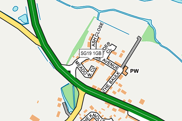 SG19 1GB map - OS OpenMap – Local (Ordnance Survey) SG19 1GB map - OS OpenMap – Local (Ordnance Survey)