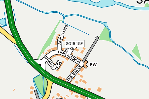 SG19 1GF map - OS OpenMap – Local (Ordnance Survey) SG19 1GF map - OS OpenMap – Local (Ordnance Survey)