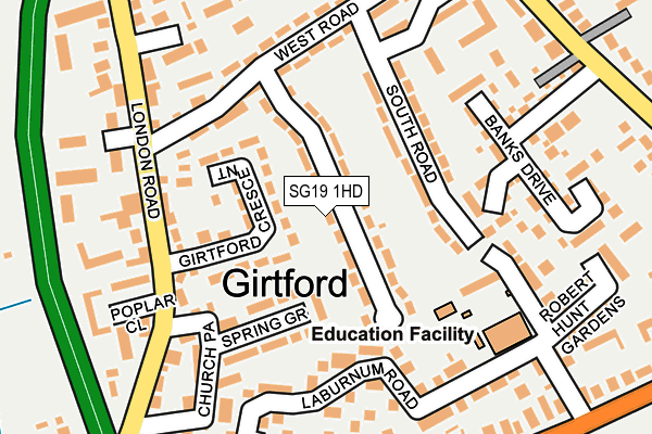SG19 1HD map - OS OpenMap – Local (Ordnance Survey) SG19 1HD map - OS OpenMap – Local (Ordnance Survey)