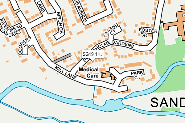 SG19 1HJ map - OS OpenMap – Local (Ordnance Survey) SG19 1HJ map - OS OpenMap – Local (Ordnance Survey)