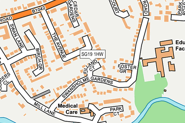 SG19 1HW map - OS OpenMap – Local (Ordnance Survey) SG19 1HW map - OS OpenMap – Local (Ordnance Survey)