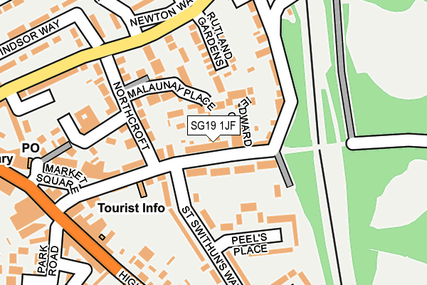 SG19 1JF map - OS OpenMap – Local (Ordnance Survey) SG19 1JF map - OS OpenMap – Local (Ordnance Survey)