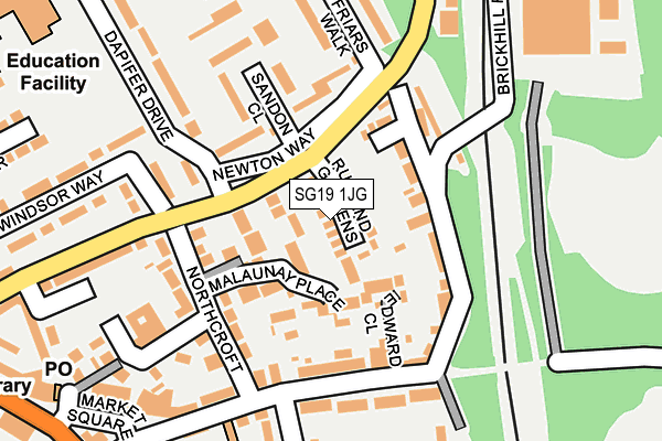 SG19 1JG map - OS OpenMap – Local (Ordnance Survey) SG19 1JG map - OS OpenMap – Local (Ordnance Survey)