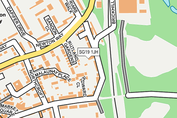 SG19 1JH map - OS OpenMap – Local (Ordnance Survey)