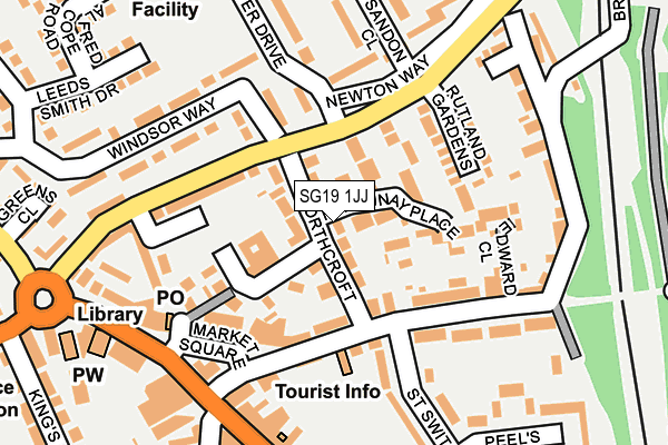 SG19 1JJ map - OS OpenMap – Local (Ordnance Survey)