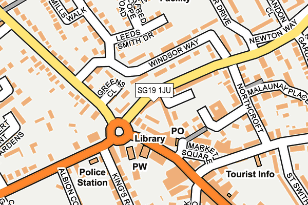 SG19 1JU map - OS OpenMap – Local (Ordnance Survey) SG19 1JU map - OS OpenMap – Local (Ordnance Survey)