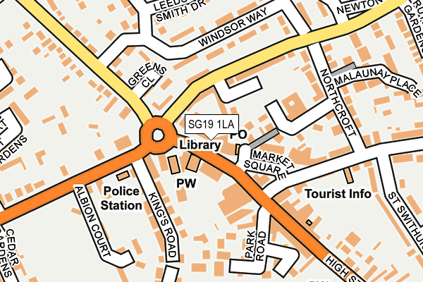 SG19 1LA map - OS OpenMap – Local (Ordnance Survey) SG19 1LA map - OS OpenMap – Local (Ordnance Survey)
