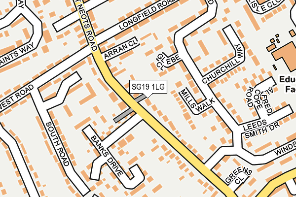 SG19 1LG map - OS OpenMap – Local (Ordnance Survey) SG19 1LG map - OS OpenMap – Local (Ordnance Survey)
