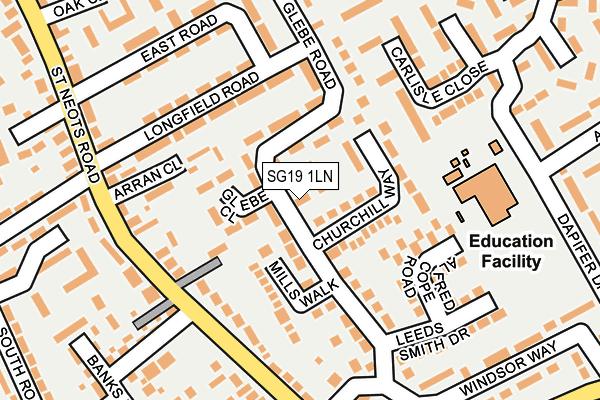SG19 1LN map - OS OpenMap – Local (Ordnance Survey) SG19 1LN map - OS OpenMap – Local (Ordnance Survey)