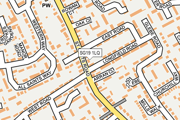 SG19 1LQ map - OS OpenMap – Local (Ordnance Survey) SG19 1LQ map - OS OpenMap – Local (Ordnance Survey)