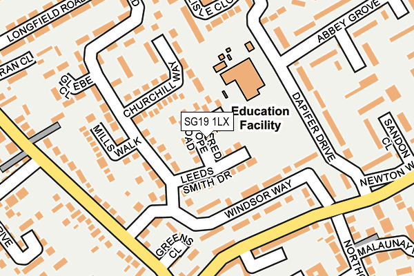SG19 1LX map - OS OpenMap – Local (Ordnance Survey) SG19 1LX map - OS OpenMap – Local (Ordnance Survey)
