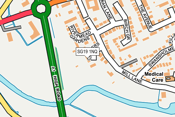 SG19 1NQ map - OS OpenMap – Local (Ordnance Survey) SG19 1NQ map - OS OpenMap – Local (Ordnance Survey)