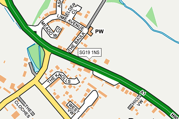 SG19 1NS map - OS OpenMap – Local (Ordnance Survey) SG19 1NS map - OS OpenMap – Local (Ordnance Survey)