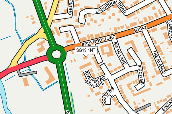 SG19 1NT map - OS OpenMap – Local (Ordnance Survey) SG19 1NT map - OS OpenMap – Local (Ordnance Survey)