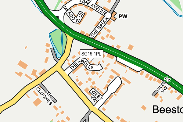 SG19 1PL map - OS OpenMap – Local (Ordnance Survey) SG19 1PL map - OS OpenMap – Local (Ordnance Survey)