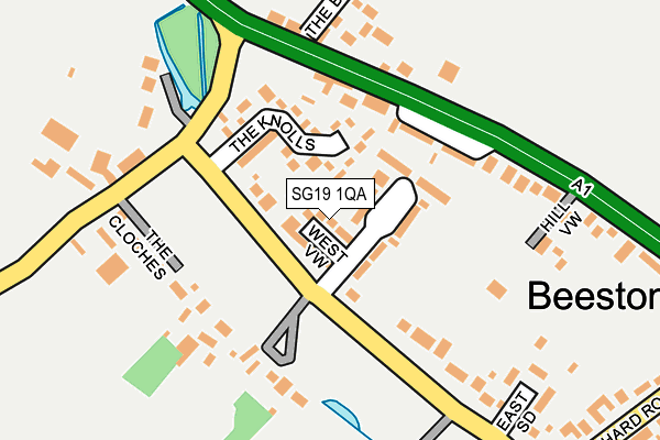 SG19 1QA map - OS OpenMap – Local (Ordnance Survey)