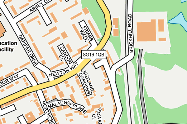 SG19 1QB map - OS OpenMap – Local (Ordnance Survey) SG19 1QB map - OS OpenMap – Local (Ordnance Survey)