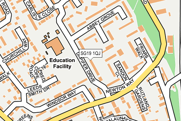 SG19 1QJ map - OS OpenMap – Local (Ordnance Survey)