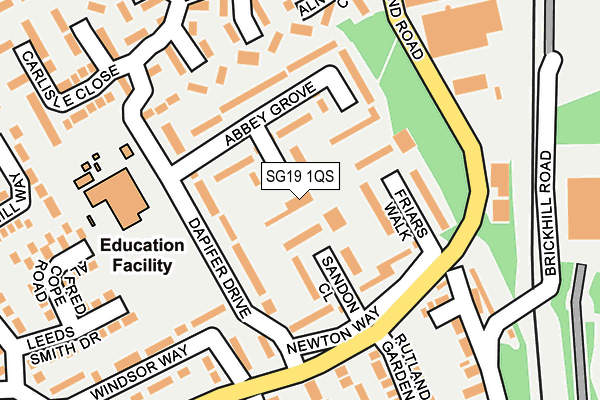 SG19 1QS map - OS OpenMap – Local (Ordnance Survey) SG19 1QS map - OS OpenMap – Local (Ordnance Survey)