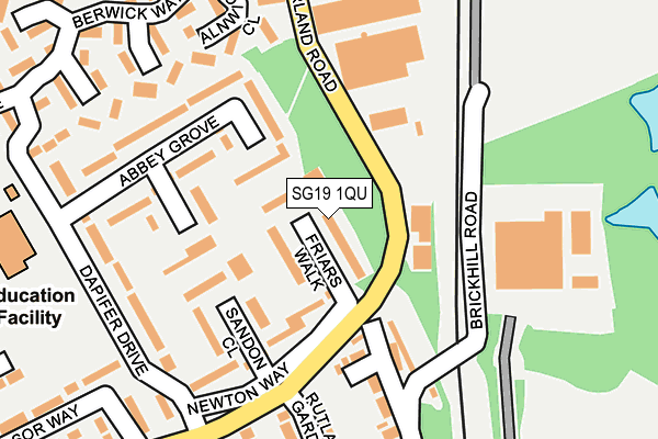 SG19 1QU map - OS OpenMap – Local (Ordnance Survey) SG19 1QU map - OS OpenMap – Local (Ordnance Survey)