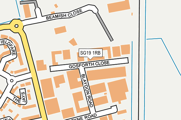 SG19 1RB map - OS OpenMap – Local (Ordnance Survey) SG19 1RB map - OS OpenMap – Local (Ordnance Survey)